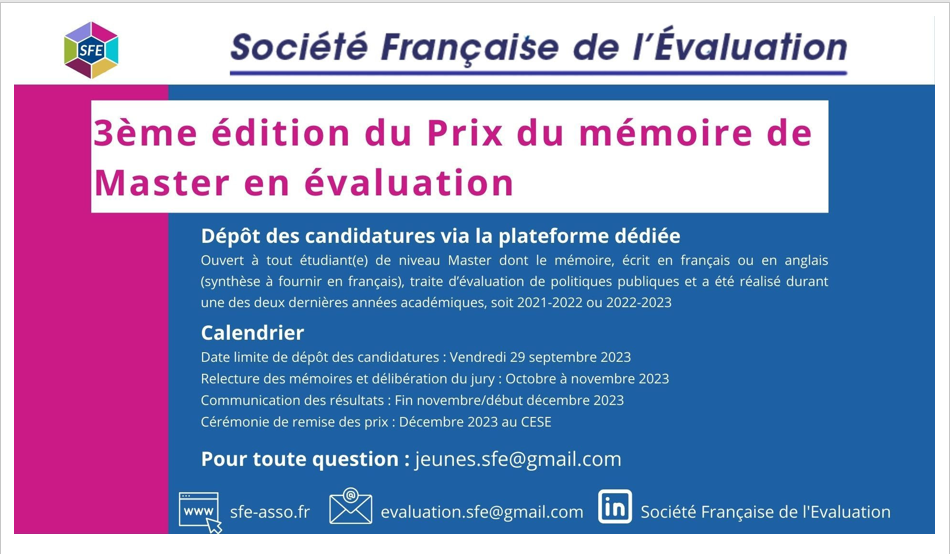 Prix mémoire 2023